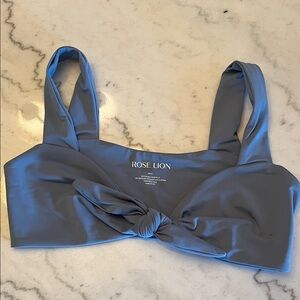 Rose Lion Swim Soliel Blue Knot Bikini Top